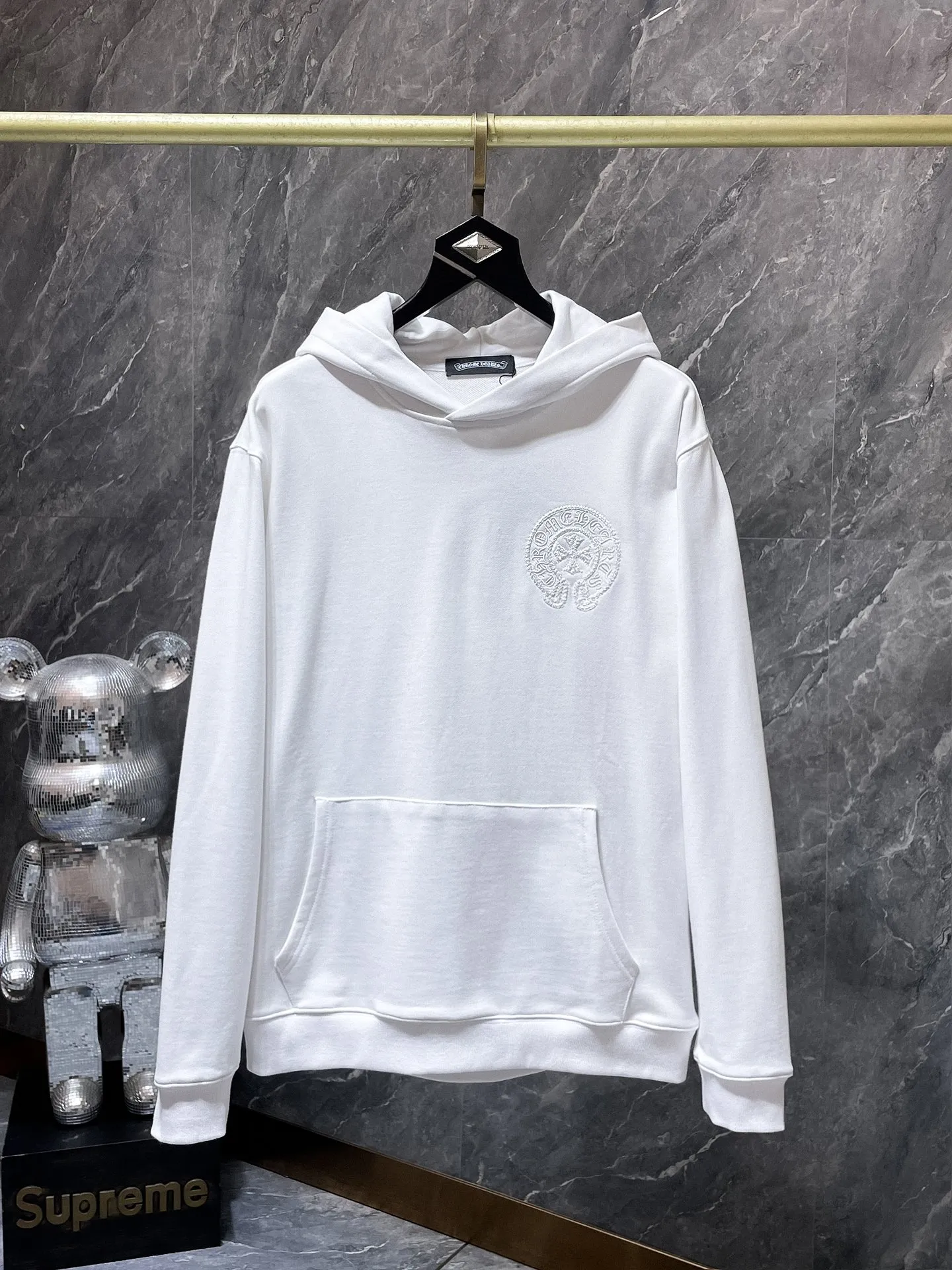P270 Chrome Hearts Autumn and Winter 2025 Counter Synchronization Horseshoe Sanskrit Cross Hollow Embroidery Special Craftsmanship Hooded Sweatshirt Vacuum Embroidery Method! Heavy embroidery! ! ! Tens of thousands of needles! ! Improved customized version of 1:1 high-gram weight high-quality fabric Recommended color: white black code number: S, M, L, XL